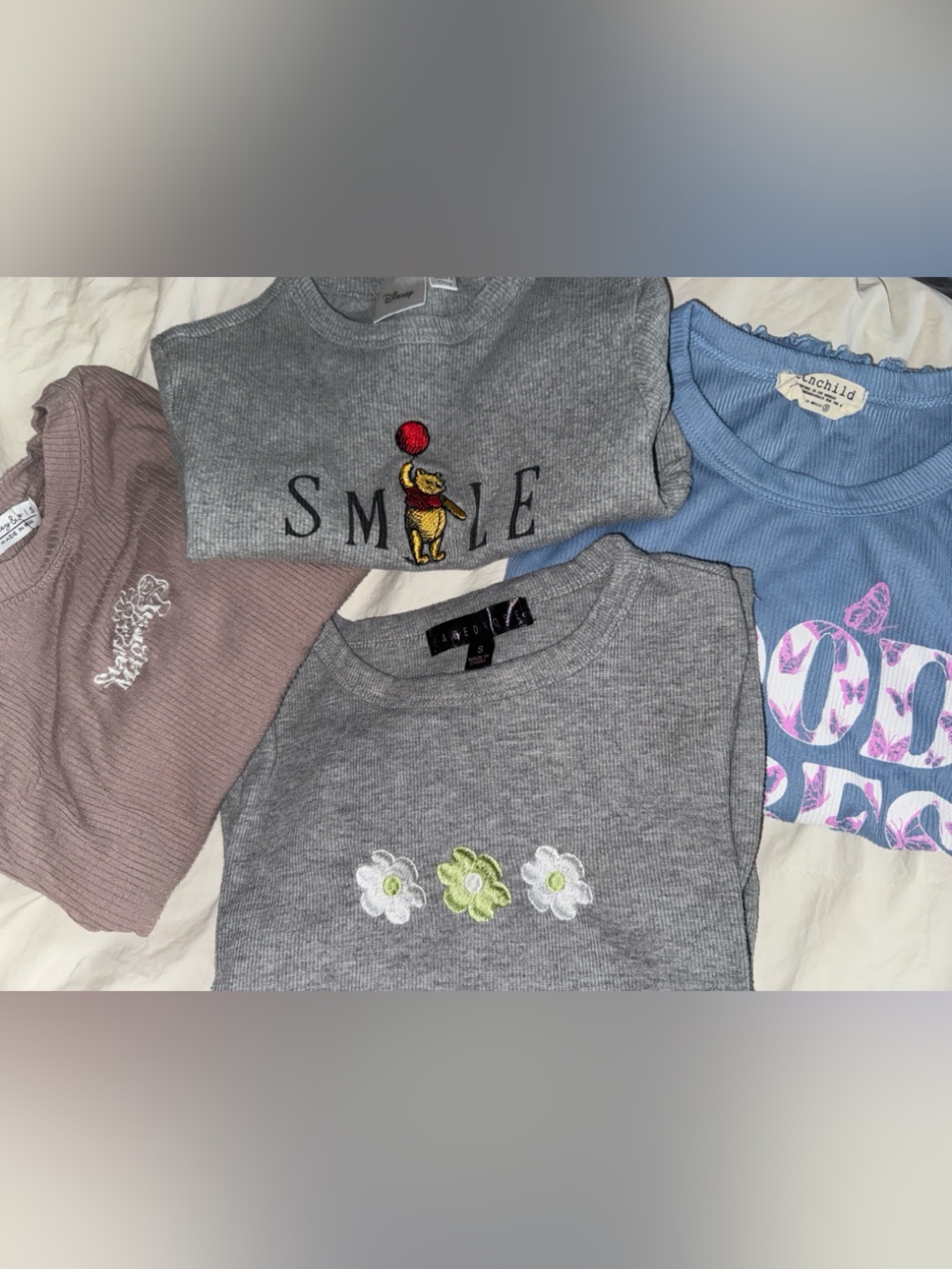 4 small assorted Ribbed Tee’s